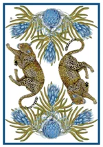 Tea Towel: White Cotton Twill - Leopard - Image 2