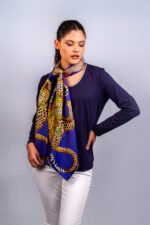 Silk Scarf: Safari Elephant, 140cm x 140cm - Image 3