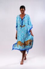Silk Kaftan:  Luxe Leopard, Long - Image 3
