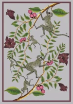Tea Towel: Natural Linen Blend - Monkey