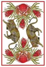Tea Towel: White Cotton Twill - Leopard