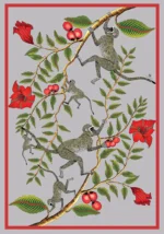 Tea Towel: Natural Linen Blend - Monkey - Image 3