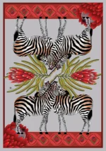 Tea Towel: Natural Linen Blend - Zebra - Image 2
