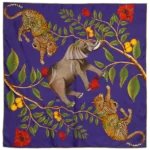Silk Scarf: Safari Elephant, 140cm x 140cm - Image 7