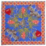 Silk Scarf: Safari Zebra, 140cm x 140cm - Image 14