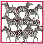Silk Scarf: Dazzle of Zebra, 140cm x 140cm - Image 7