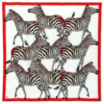 Silk Scarf: Dazzle of Zebra, 140cm x 140cm - Image 6