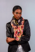 Silk Scarf: Safari Leopard, 140cm x 140cm