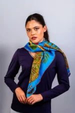 Silk Scarf: Safari Elephant, 90cm x 90cm