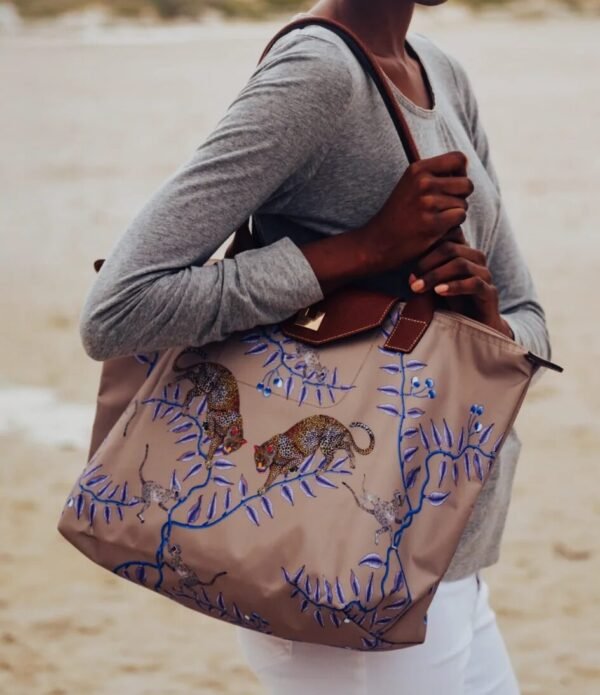 Safari Tote: Leopard - Sahara Sand - Image 3