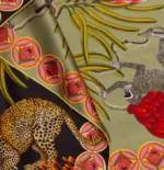 Silk Scarf: Safari Leopard, 140cm x 140cm - Image 5
