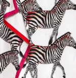 Silk Scarf: Dazzle of Zebra, 140cm x 140cm - Image 5