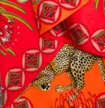 Silk Scarf: Safari Leopard, 140cm x 140cm - Image 13