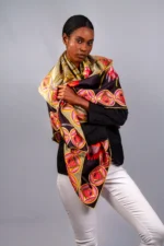 Silk Scarf: Safari Leopard, 140cm x 140cm - Image 3