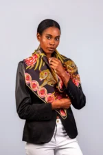 Silk Scarf: Safari Leopard, 90cm x 90cm - Image 9