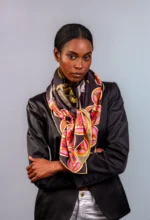 Silk Scarf: Safari Leopard, 140cm x 140cm - Image 4