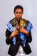 Silk Scarf: Safari Leopard, 90cm x 90cm - Image 2