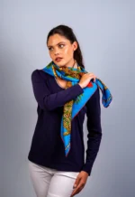 Silk Scarf: Safari Elephant, 90cm x 90cm - Image 2