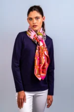 Silk Scarf: Safari Zebra, 140cm x 140cm - Image 3