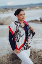 Silk Scarf: Dazzle of Zebra, 140cm x 140cm - Image 3