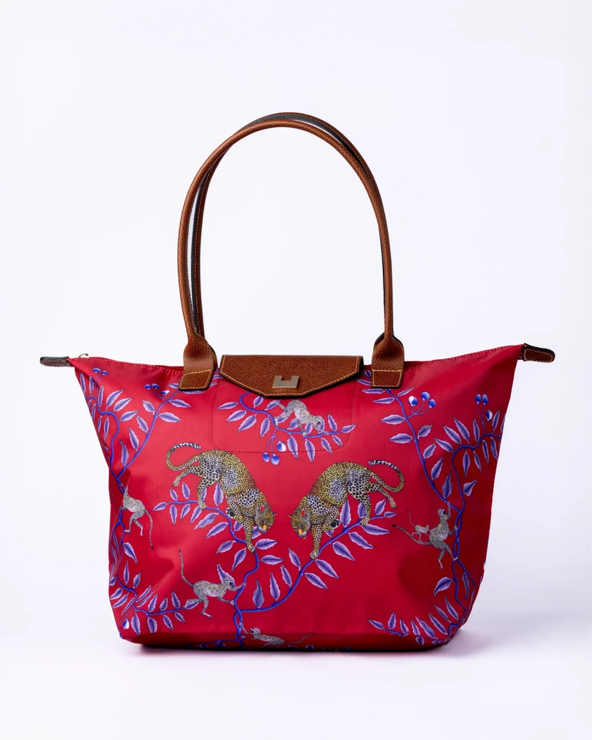 Safari Tote: Leopard - Red - Image 1