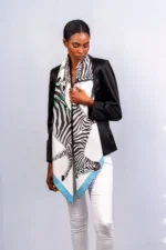 Silk Scarf: Dazzle of Zebra, 140cm x 140cm - Image 10