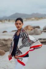 Silk Scarf: Dazzle of Zebra, 140cm x 140cm - Image 4