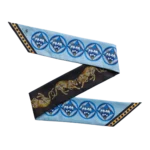 Silk Twilly: Leopard - Black and Blue - Image 2